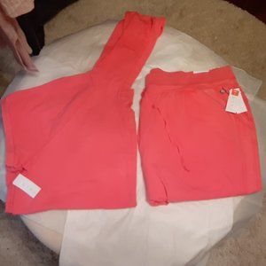 NWT LIVI jogger 2pc set 26/28 set coral FREE SHIPP